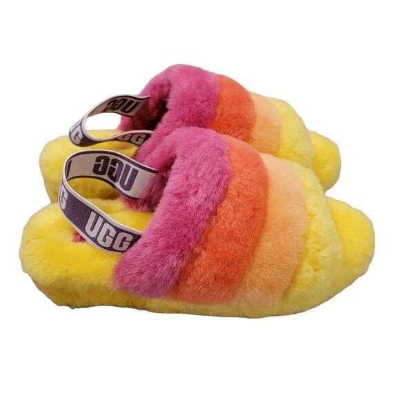 Ugg Fluff Yeah Pride Platform Slippers Size 7 NWOB - Picture 1 of 6